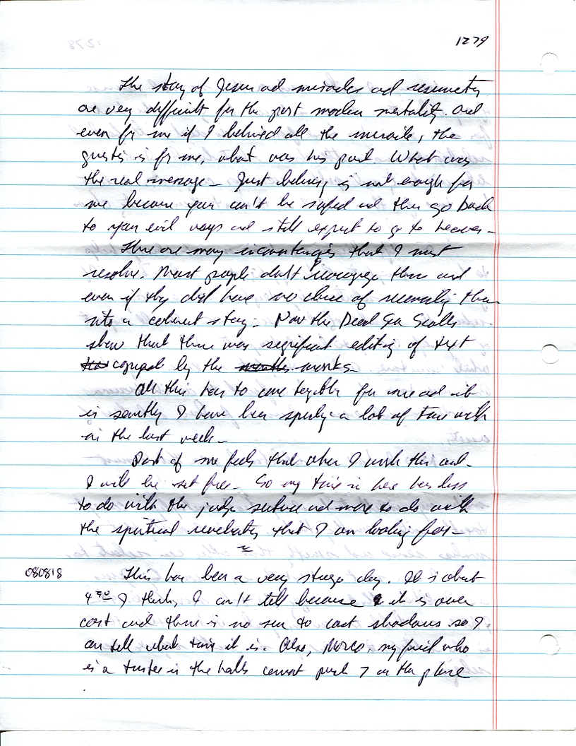 Dr John WorldPeace 2008 Prison Journal